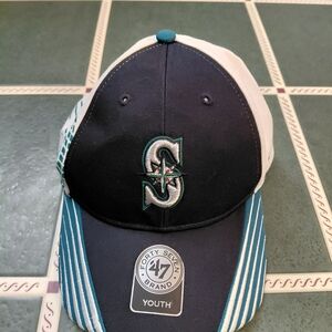 47 Seattle Mariners Youth Cap - Navy, Teal, White